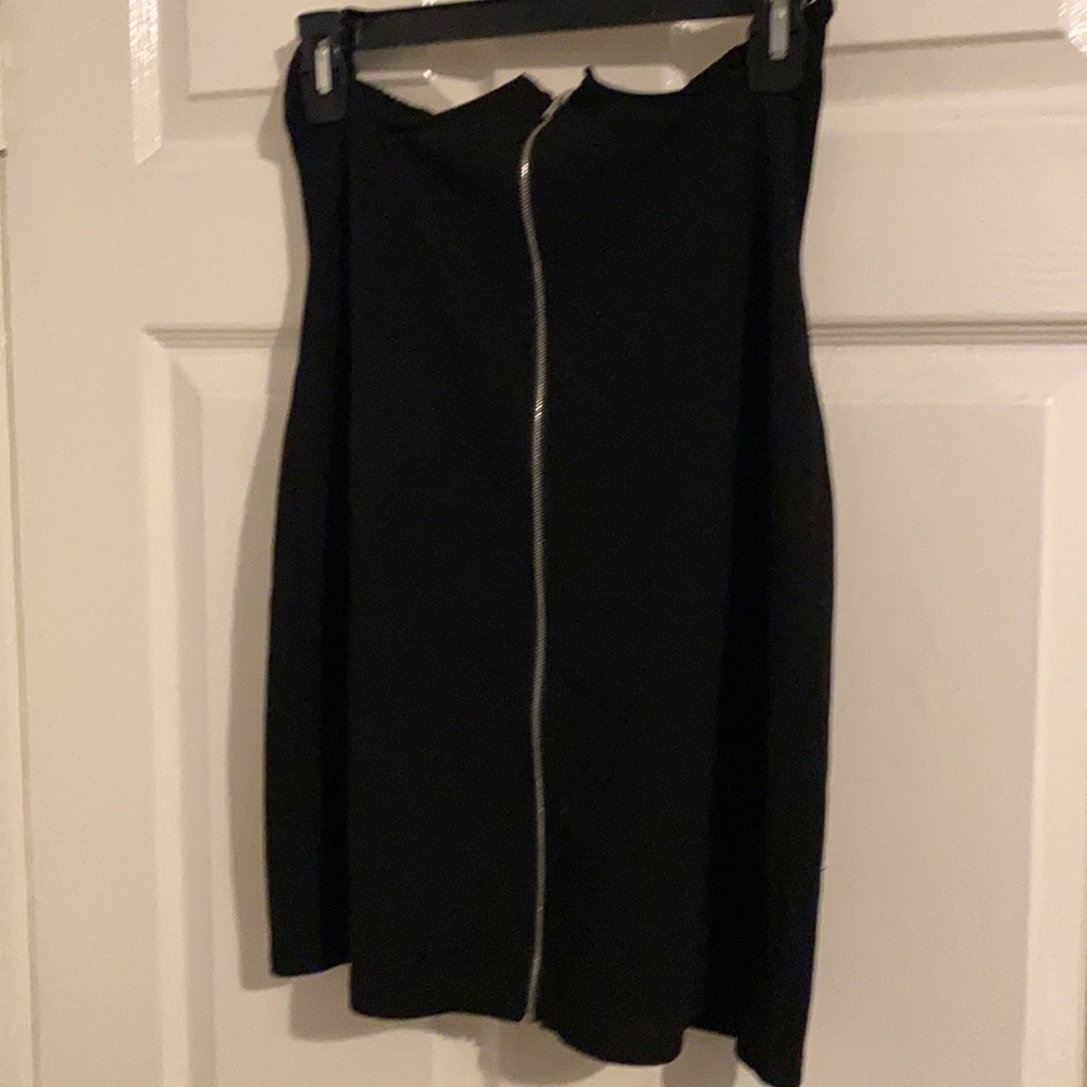 High waisted skirt with zipper